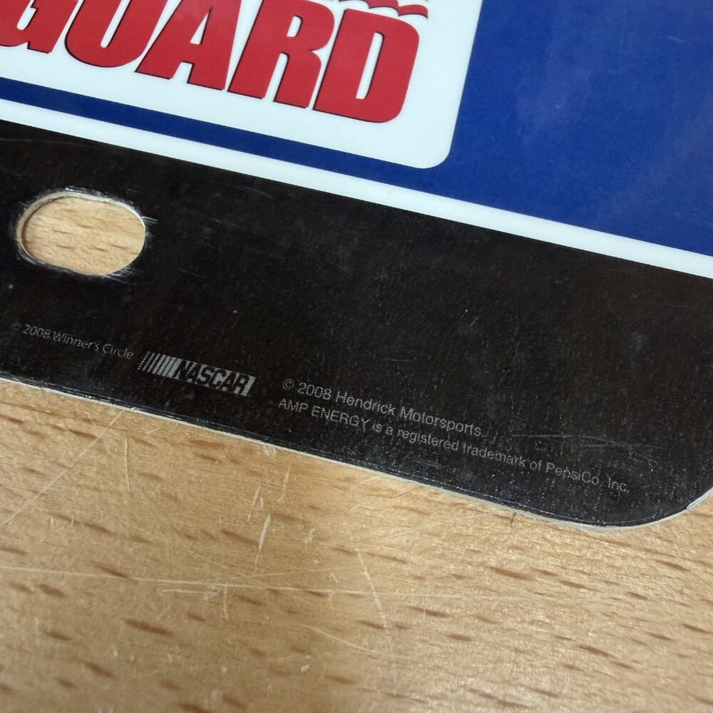 2008 DALE EARNHARDT JR. #88 PLASTIC LICENSE PLATE AMP / NATIONAL GUARD NASCAR - Picture 2 of 3